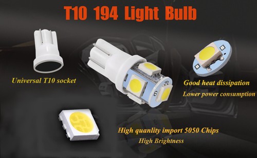 9 x Xenon White Interior LED Lights Package For 2006 - 2010 Hummer H3 +TOOL - Picture 7 of 8