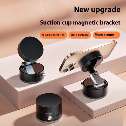 Support Téléphone Ventouse Magnétique 360° - Support Voiture & Bureau Pliable | Multi-Angle - Photo 4 sur 8