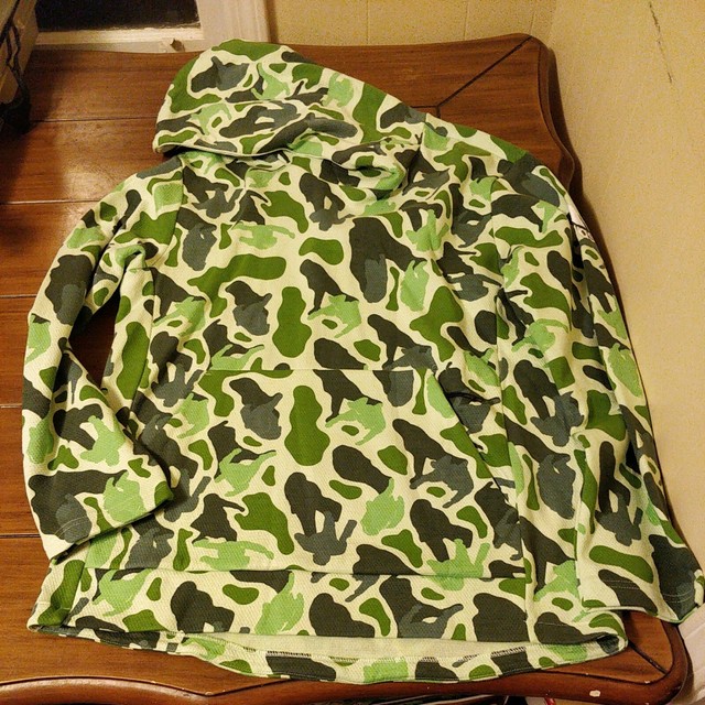 green camouflage hoodie