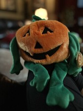 Ty Beanie Buddies Jack O' Lantern Pumpkin Plush 100 Tylon 1999 VTG Halloween