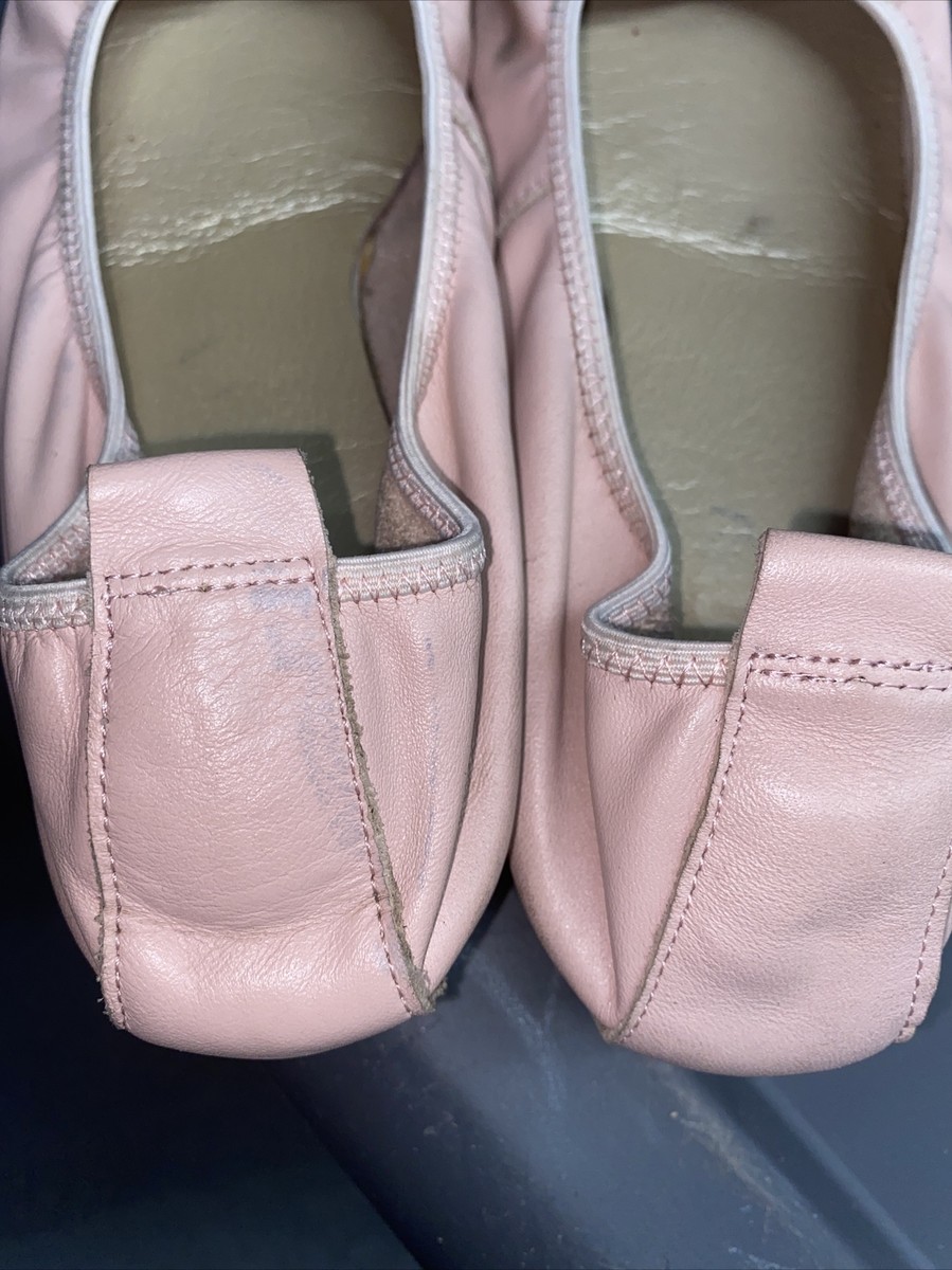 MIU MIU Pink PATENT LEATHER CRYSTAL EMBELLISHED BALLET FLATS SIZE