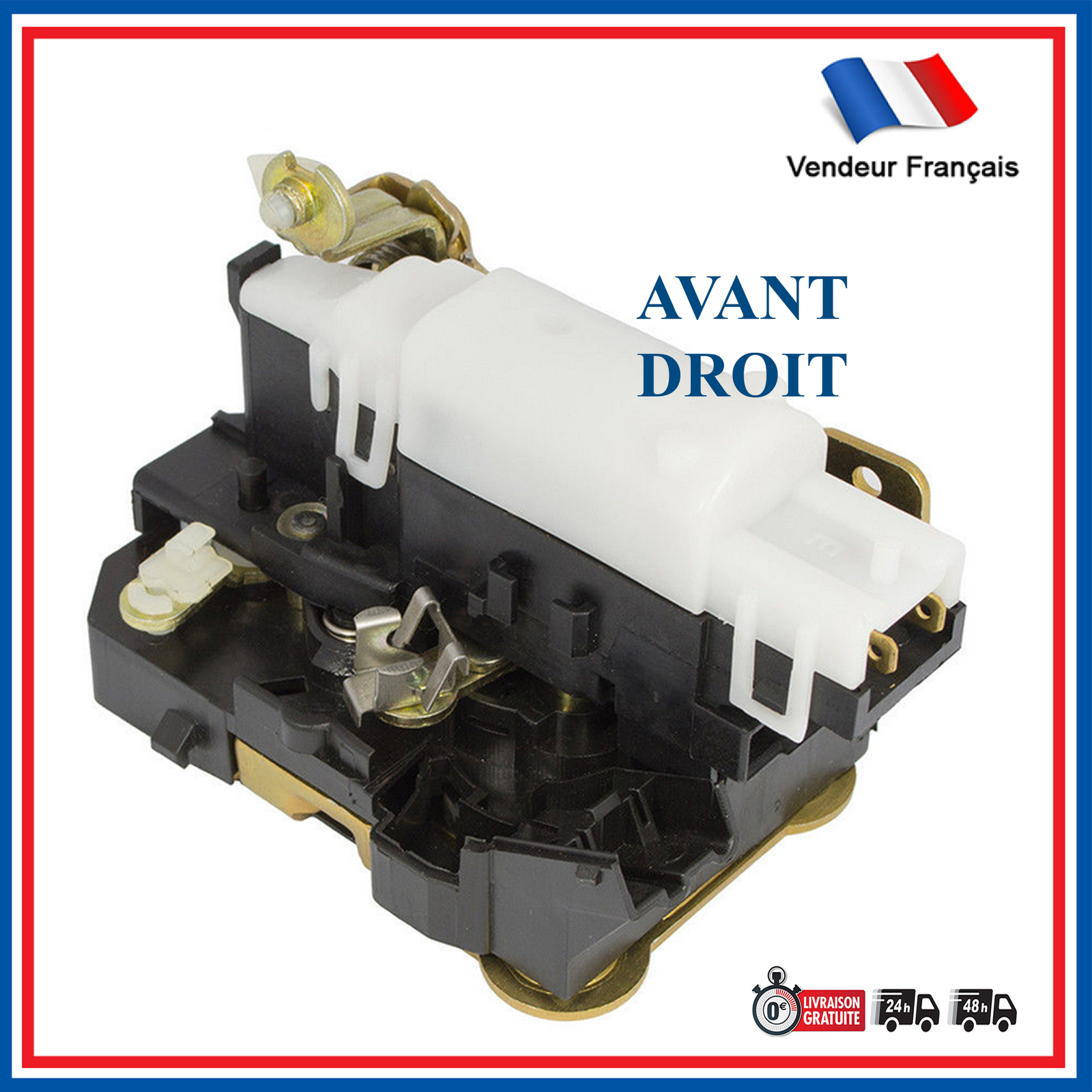 Serrure de porte avant droit pour Renault Master 2 - Mécanisme de fermeture d'origine