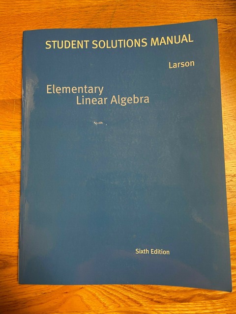 Elementary Linear Algebra Ron Larson 7th Edition