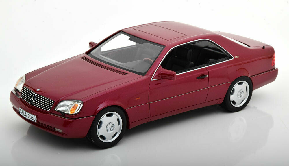 Cult Models 1992 Mercedes Benz 600 SEC C140 Red Metallic 1