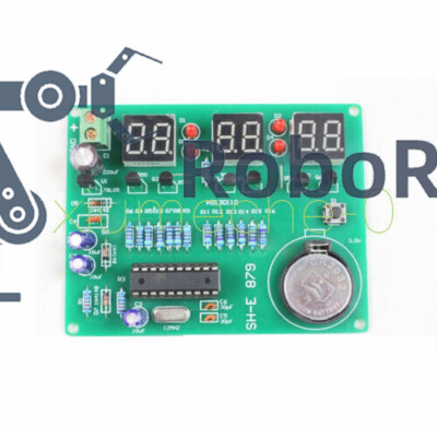 AT89C2051 9V-12V 6 Digital LED Electronic Clock Parts Components DIY Kit Module