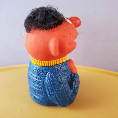 Vintage Ernie Finger Puppet Sesame Street Topper Toys Muppets Inc Hong Kong 3" - Picture 6 of 7