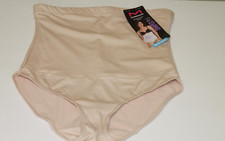Maidenform Women's Firm Control High Waist Shaping Brief Shaper Beige Large