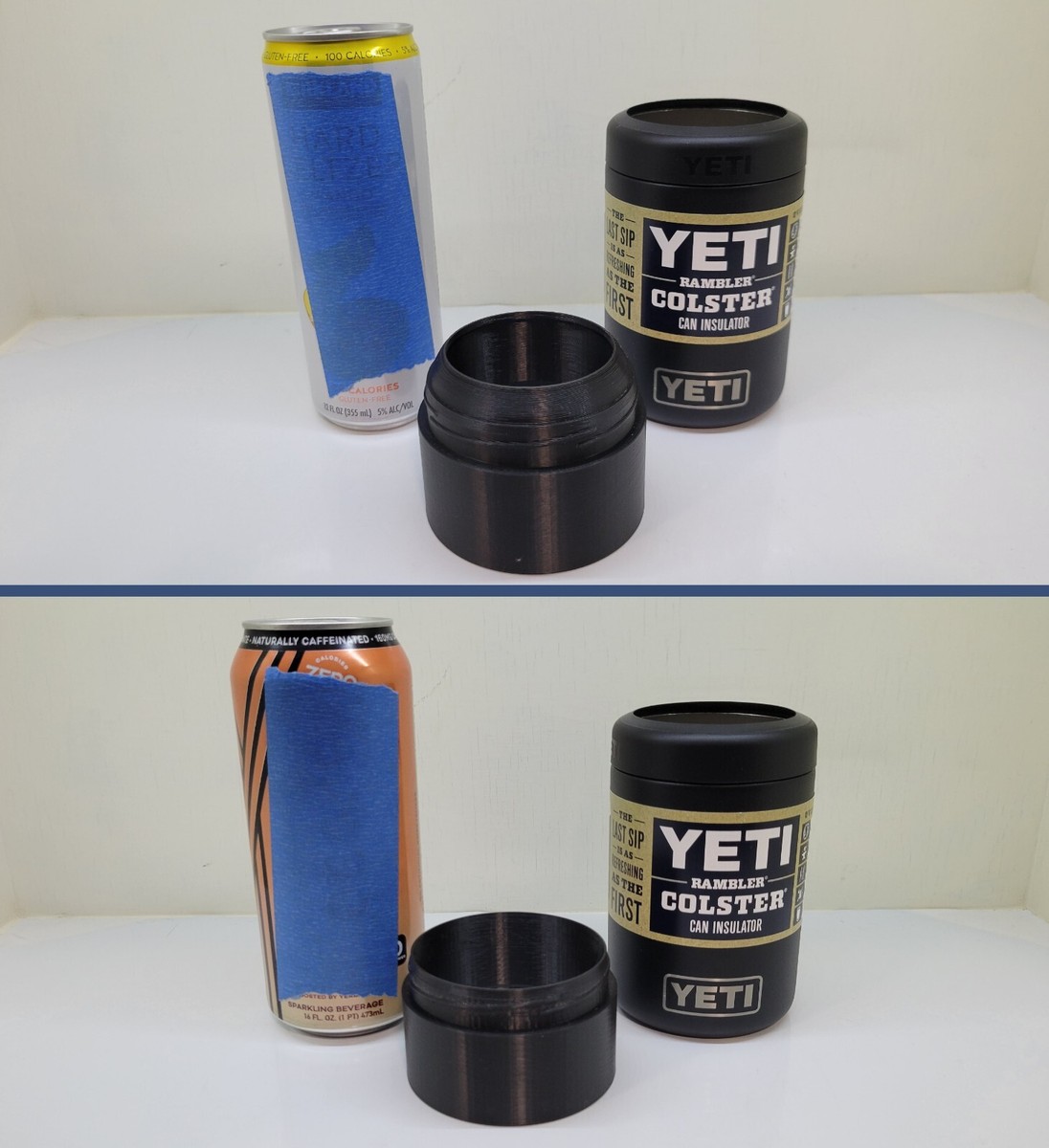 YETI RAMBLER COLSTER 2.0 缶クーラー 2個セット 黒 2 PACK) YETI Rambler Colster 2.0 Adapter Extender For Tall Boy and