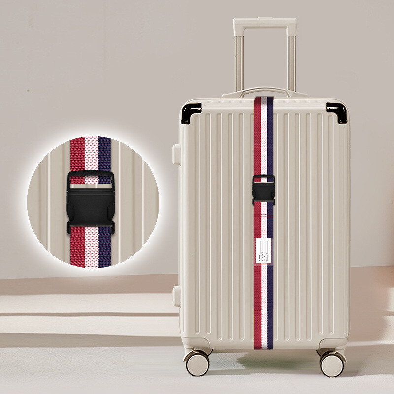 Suitcase Strap Adjustable Durable Belt With Name Card Tag