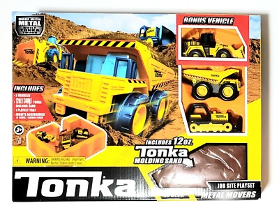 Tonka - Metal Movers Pack Playset- Mighty Dump Truck Front Loader Jobsite