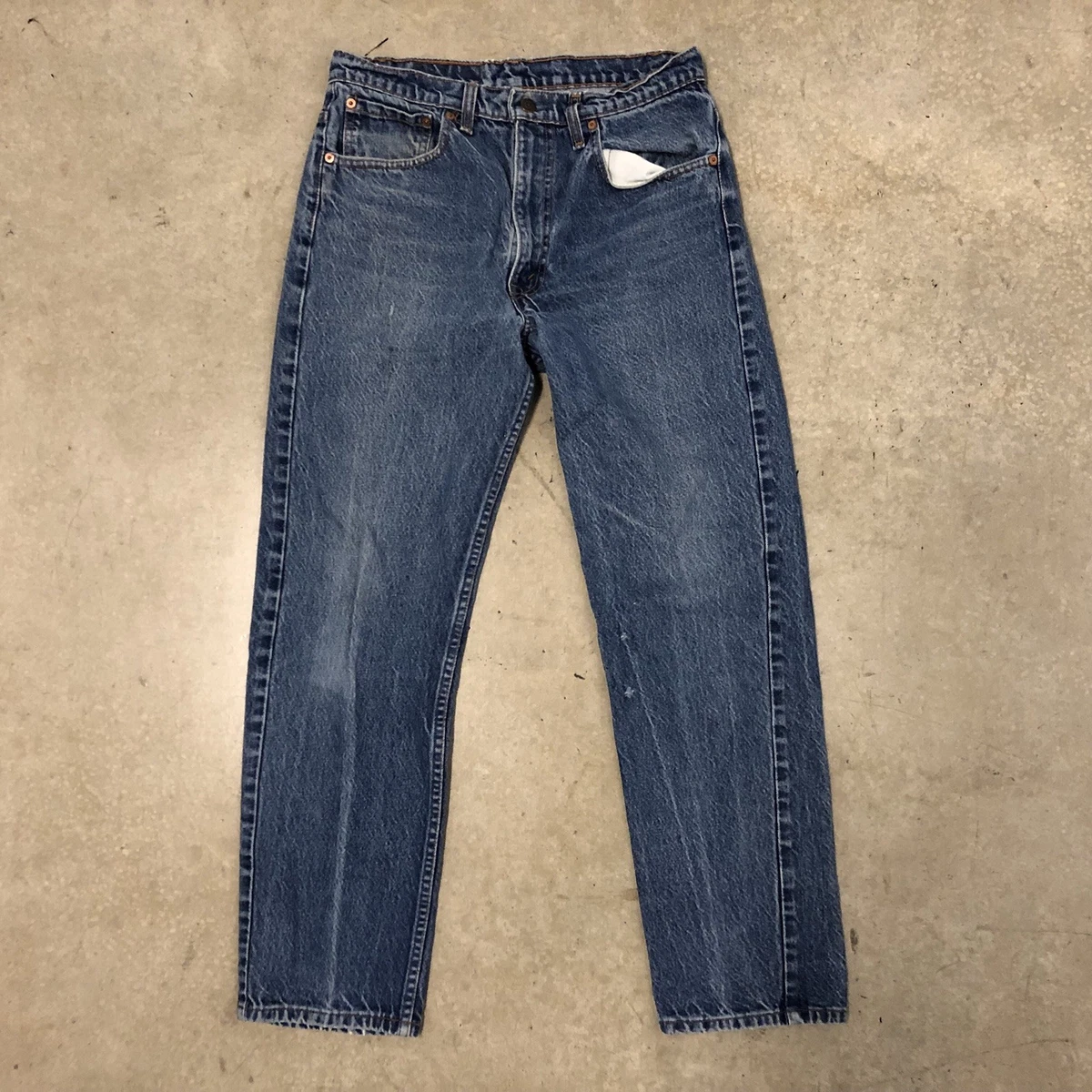 Vintage Canada 505 Levis Jeans Denim cowboy faded work pants indigo zip |  eBay