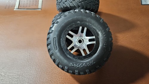 Fits Traxxas Slayer PRO 4x4 59076-3 - 14 mm BLACK TIRES wheels Set 3 TIRES - Picture 5 of 7