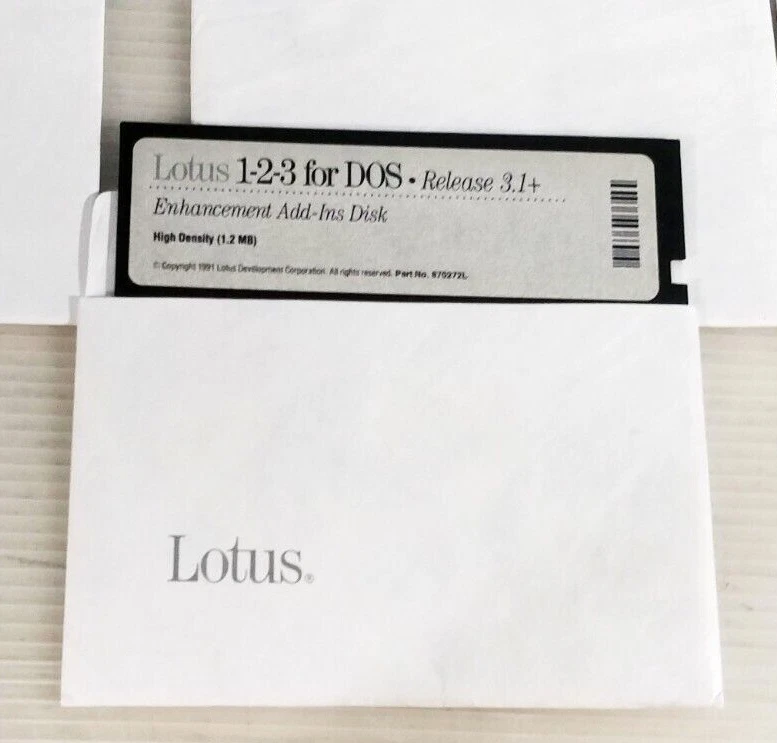 Paquete de 7 disquetes Lotus 1 2 3 para lanzamiento dos 3,1+ vintage de 5,25" HD 1,2 MB 1991 Foto 4 de 4