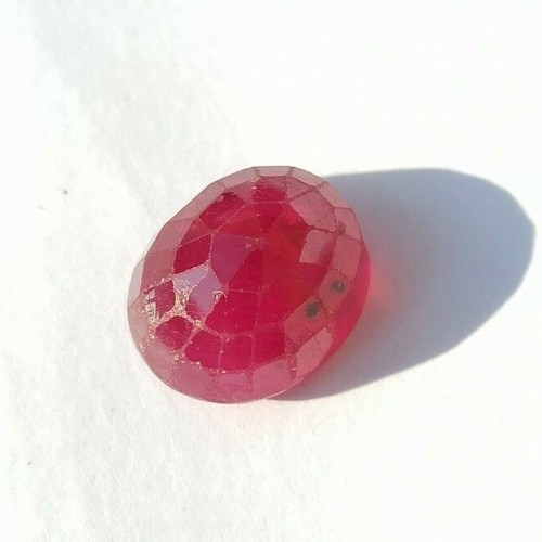 Natural Ruby Gemstone Oval Faceted Cabochon 9x11x7mm 6.60 Carat - Picture 3 of 6