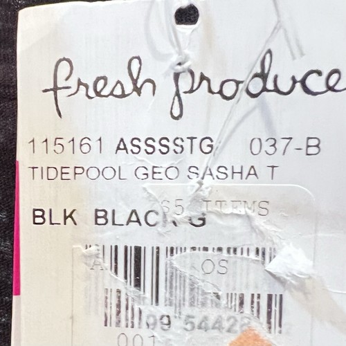 NUOVO abito Fresh Produce XS Tidepool Geo Sasha orlo asimmetrico made USA - Foto 7 di 9