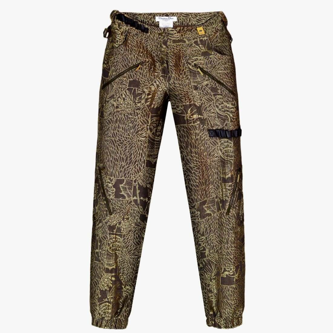 古*!様 【galliano】lowrise cargo pants 26 CHRISTIAN DIOR By JOHN GALLIANO Women Brown Bondage Laced