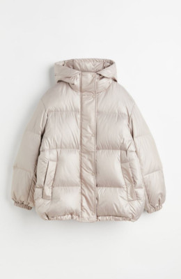 H&M Premium Selection Oversized puffer jacket FOR WOMEN (Light beige)