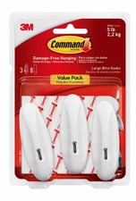 Large Wire Hooks, 3 Hooks, 8 Strips - 17069-3ES 5.45 per strip