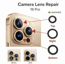 For Apple iPhone 16 Pro Back Camera Glass Lens Cover Replacement