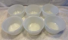 Vintage GlasBake White Milk Glass Ramekin Custard Cups Set of 6