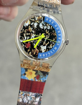 1992 Swatch - One Hundred Million GZ126 The People Never Worn - New battery