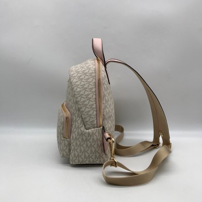Michael Kors Vanilla And Pink Monogram Logo Erin Backpack Bag Michael Kors Vanilla And Pink Monogram Logo Erin Backpack  main image 2