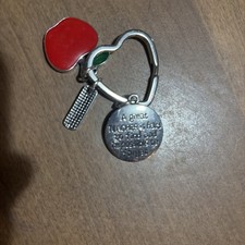 Red Apple Pendants Teacher Keychain Gift Christmas Thank You  A Great Teacher