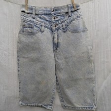Vintage high waist 80s acid wash shorts 27" M