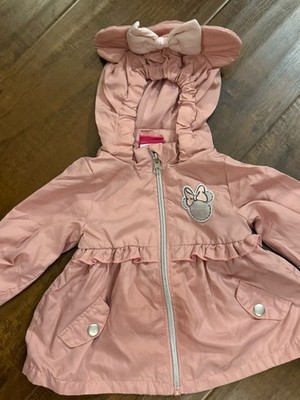 Minnie Mouse Wind Breaker With Minniw Ears Pink Size 18mo