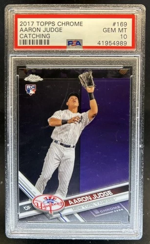 2017 Topps Chrome Aaron Judge RC Rookie #169 Yankees PSA 10 GEM MINT