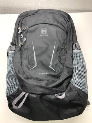 MIYCOO Outdoor Packable Backpack 45L Black Nylon Adjustable Straps Lightweight