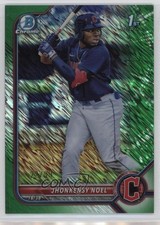 2022 Bowman Chrome Prospects Green Shimmer Refractor /99 Jhonkensy Noel ll2