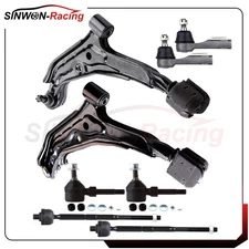 8X Front Lower Control Arms Tie Rod Ends Sway Bars For 1995-1999 Nissan Sentra