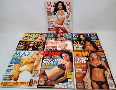 Maxim FHM Celebrity Magazine Lot (10) Anna K. Jamie-Lynn Bonham-Carter 