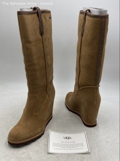 UGG Womens Brown Suede Round Toe Pull On Knee High Riding Boots Size US 9
