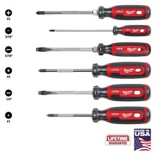Multi-Bit Screwdriver Set w/Cushion Grip (6 Piece)