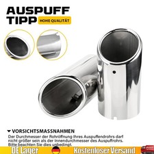 EDELSTAHL Chrom Auspuffblende Endrohr f. Auspuffrohre mit Ø 68,5–70 mm UNIVERSAL
