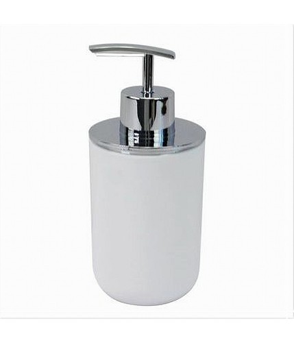 DISPENSER PORTA SAPONE LIQUIDO BIANCO SILVER PER RICAMBIO ACCESSORI BAGNO 79862 - Foto 1 di 2
