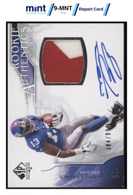 2009 SP AUTHENTIC RAMSES BARDEN 400 RC PATCH AUTOGRAPH RPA 384/999 GIANTS MCG 10