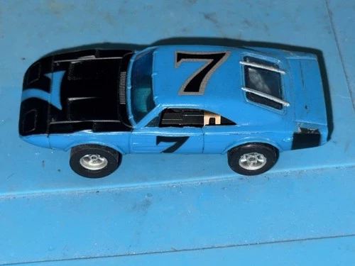 AFX DODGE DAYTONA SUPER BIRD IN BLUE AND BLACK #7 Works Missing Spoiler