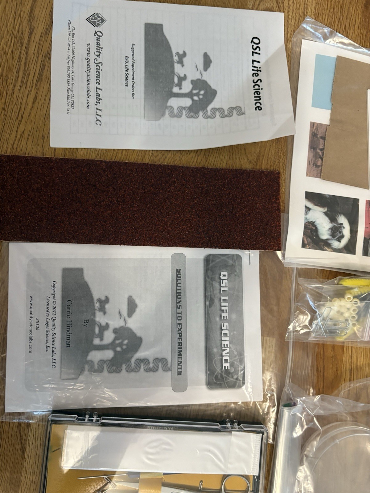 Quality Science Lab Kit And Manual Standard Homeschool Lab Kit