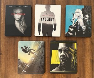 4K UHD/Blu Ray STEELBOOK 5 Movie Lot EQUALIZER Tenet ATOMIC BLONDE M.I.: Fallout