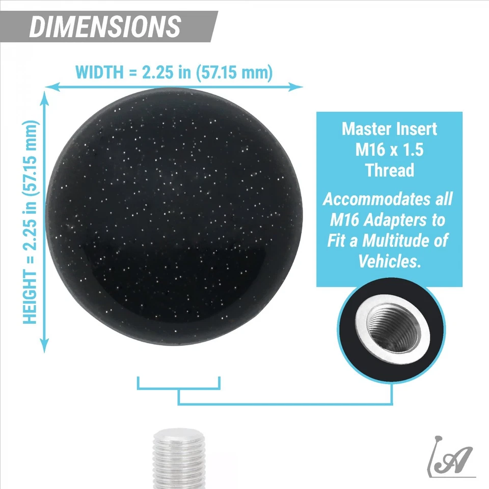 Vermelho I <3 OLDSMOBILE Botão de Mudança de Floco de Metal Preto com M16x1.5 Inserção Câmbio Automático - Imagem 3 de 4