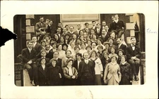 Kirksville Missouri State Teachers College large group of students ~ 1910 RPPC