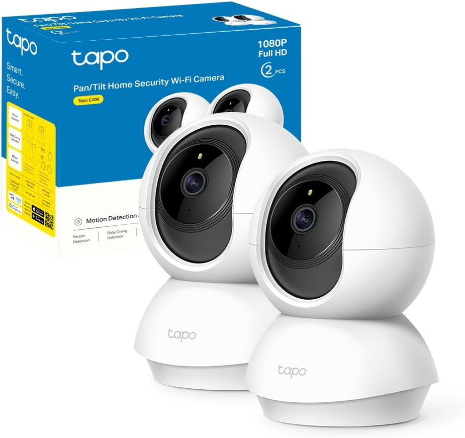 Tapo C200P2 Tp-Link Telecamera Wi-Fi Interno Full HD Kit Sicurezza 360°