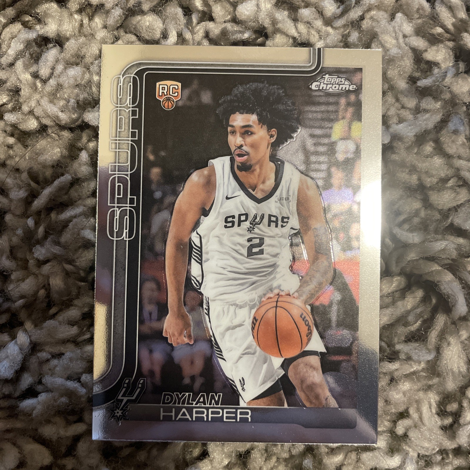 Dylan Harper 2025 Topps Chrome NBA Rookie RC #252 Spurs