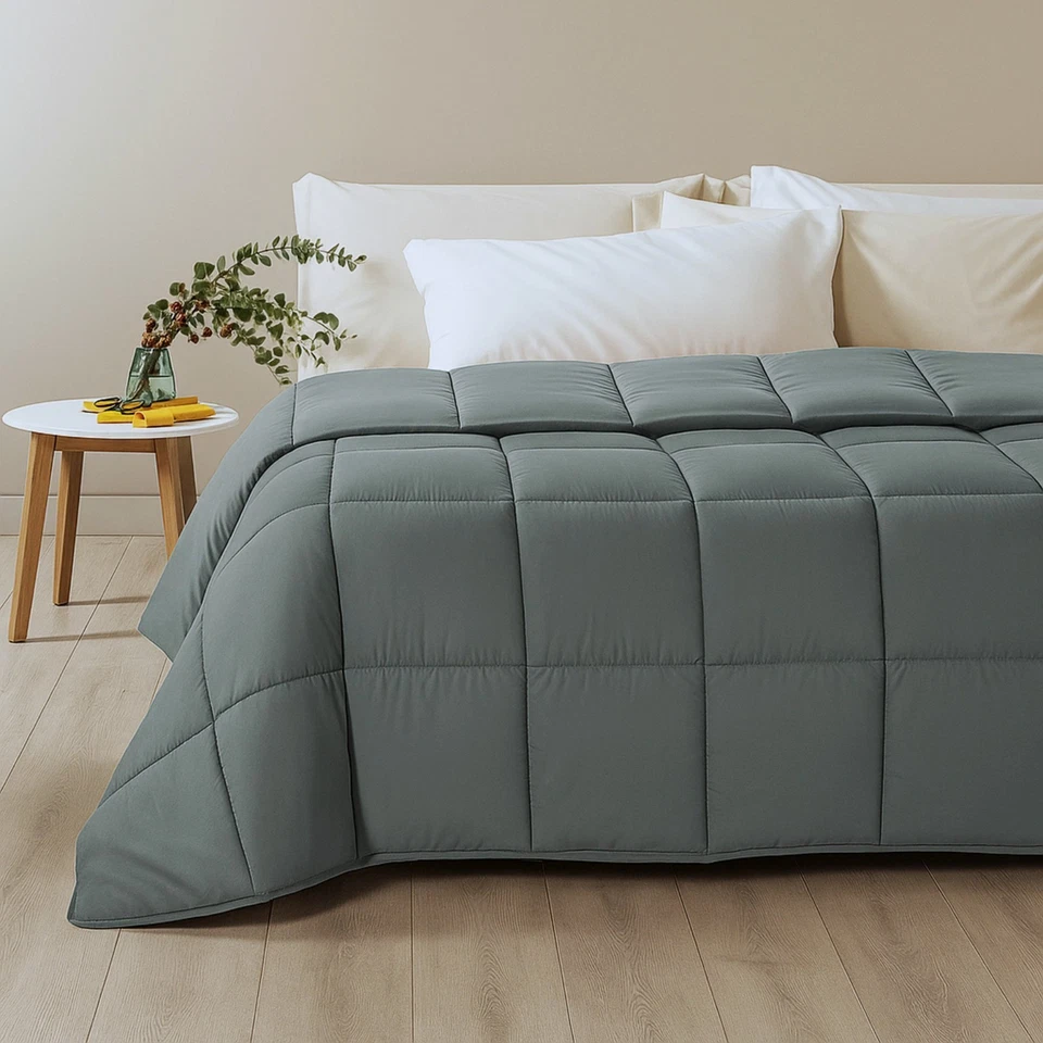 Trapunta Matrimoniale Invernale Bassetti in Microfibra Tinta Unita 255x260 cm - Immagine 3 di 4