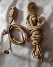 Vintage Brown Extension Cords Lot – 2-Prong Holiday Light Cords (2pcs)