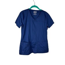 Cherokee Workwear Navy Blue Scrub Top Size XS