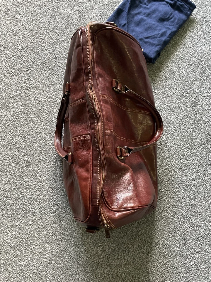 Bolso de viaje de cuero Floto Valencia para llevar Foto 3 de 4